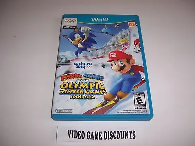 Original Box Case For Nintendo Wii U Mario Sonic Olympic Winter Games Sochi 2014 • $7.99