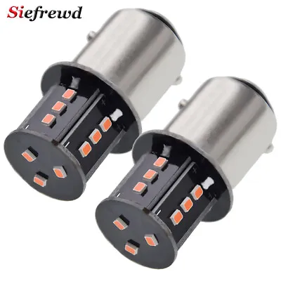 2 X 6V 6 Volt RED BAY15D 1157 P21/5W LED Brake Tail Rear Motorcycle Light Bulb • $8.99