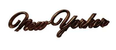 Vintage Chrysler  New Yorker  Logo Gold Tone Metal Car Auto Ornament Emblem OEM • $18