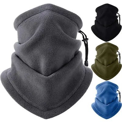 Winter Fleece Neck Gaiter Balaclava Ski Face Mask Windproof Warmer Bandana Scarf • $8.81