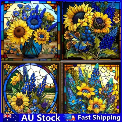 $5.66 • Buy 5D DIY Full Drill Diamond Painting Art Sunflower Embroidery Craft Kit Home Decor