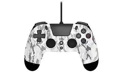 Gioteck VX4 PS4 Wired Controller For PS4 PC - White Camo 4661328 • £18.99