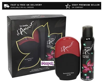 2 SETS  !!  Le Jardin D'Amour Gift Set- 100ml EDP + 150ml Body Spray BARGAIN • £14.95