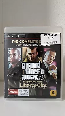 Grand Theft Auto IV - The Complete Edition (PlayStation 3 / PS3 Game) W/ Manual  • $19.99