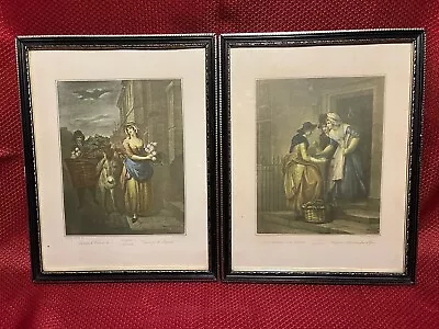 £38.29 • Buy LOT Of 2 Vintage “Cries Of London” Framed Prints  Turnips...  And  Mackrel... 