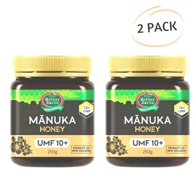 New Zealand Manuka Honey 2 PACK UMF 10+ Mother Earth 8.8oz Each Total 17.6oz • $37.95