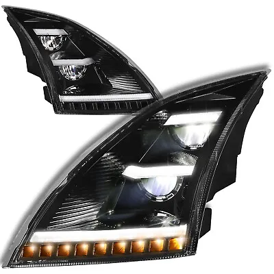 Performance LED Headlight Black Pair For 2018-2023 Volvo VNL VNR • $639.99
