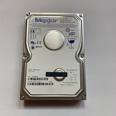 Maxtor DiamondMax 10  200GB 3.5  Desktop IDE Hard Drive. Tested • $34.99