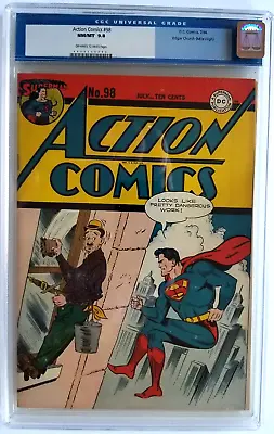 $16000 • Buy Action Comics #98 Cgc Nm/m 9.8 (dc-1938 Series) Mile High Single Highest Grade