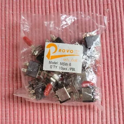 10 Pcs AC 6A 125V 3A 250V 2 Position 6Pins DPDT ON-ON Micro Mini Toggle Switch • $7.95