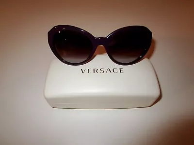 AUTHEN VERSACE MEDUSA HEAD GREEK KEY CAT-EYE GREY/VIOLET SUNGLASSES Made-Italy  • $139