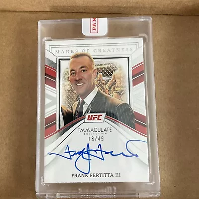 2023 Ufc Immaculate Frank Fertitta Iii Marks Of Greatness Auto /49! On Card • $75