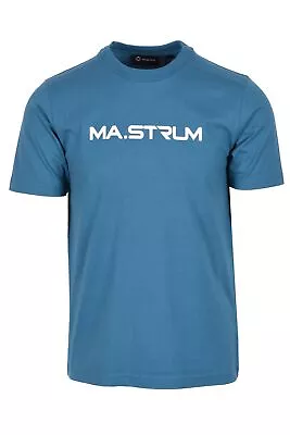 Ma.strum Chest Print Tee Storm Blue • £37.50