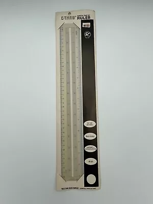 C-THRU Computer Printout Ruler CR-321 NOS On Card Vintage Bloomfield Connecticut • $13.99