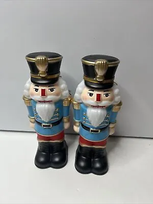 2x 11  Nutcracker Blowmold LED Holiday Time Tested Decor Table Indoor Outdoor • $32