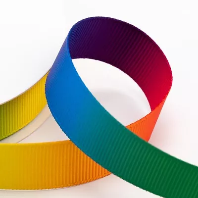 Rainbow Ribbon Bright And Pastel Double Sided Satin And Grosgrain Cuts And Reels • £1.49