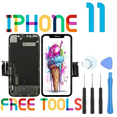 For IPhone 11 LCD Replacement Lcd Screen Digitizer Display Black Incell+tools Hd • £11.99