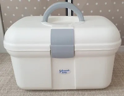 £10.50 • Buy Vintage Johnson's Baby Changing Box Nappy Box Storage. Cream Ivory Grey.