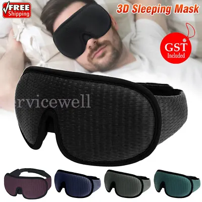 $7.56 • Buy Travel Sleep Eye Mask Soft 3D Memory Foam Padded Shade Cover Sleeping Blindfold