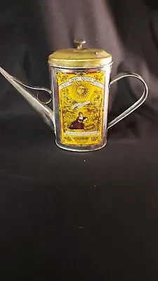 Vintage Olio San Remo D’Oliva Tin Dispenser 100% Pure Virgin Olive Oil Spout Can • $5.25