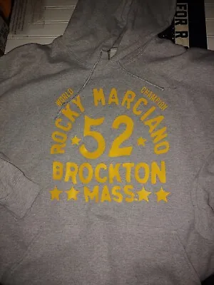 NEW  ROCKY BROCKTON MASS MARCIANO BOSTON BOXING Hoodie Hooded Sweatshirt GYM BAR • $28.99