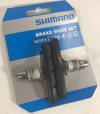 $22.39 • Buy SHIMANO V-Brake Shoe Set, M70T3 Braking Pads & Nut MTB Hardware Bicycle Bike NEW