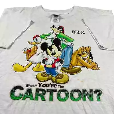 Vintage Disney Mickey Mouse Goofy Cartoon T Shirt  • $20