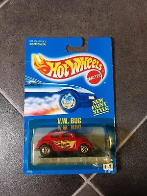 $12.99 • Buy Vintage 1989 Hot Wheels V.W. Bug 2149 Blue Card #65 