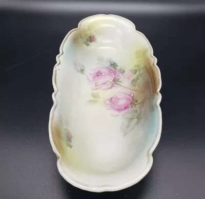 Vintage Leuchtenburg Germany Floral Celery Dish Serving Oblong ** Porcelain • $8.76