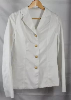 Genuine Surplus French Naval Dress Jacket Womens White Unlined 30  Chest (1079) • £4.99