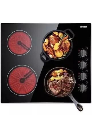 £90 • Buy Karinear Ceramic Hob, Built-in 4 Burners Electric Hob 60cm Ceramic Cooker Wit...