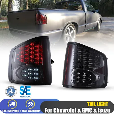 LED Tail Lights For 1994-2004 Chevy S10/GMC Sonoma Isuzu Black Smoke Rear Lamps • $83.99