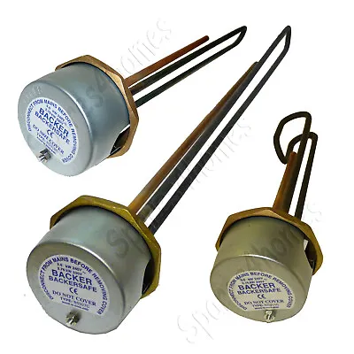 Genuine Backer Immersion Heater Hot Water Element Incoloy Hard Water 11 18 27” • £39.59