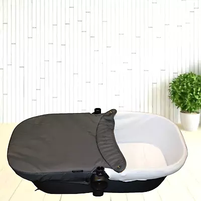 ICANDY ORANGE GREY CARRYCOT BASSINET + APRON + MATTRESS + METAL FRAME TRAVEL COT • £45