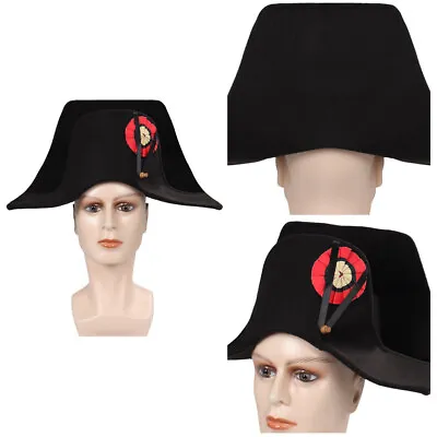 Napoleon Cosplay Hat Cap Halloween Carnival Costume Accessories Hat Captain Gift • £16.79