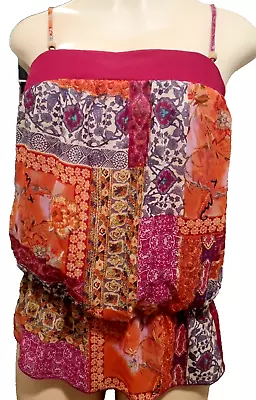 MKM Designs Paisley Sheer Tank Top With Liner Size Med • $7.99