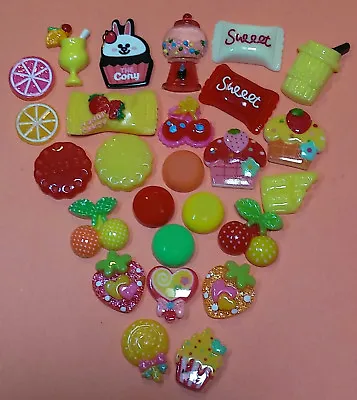 $12.99 • Buy Dessert Candy Resin Flatback Cabochon Miniature Food Lot DIY Decoden Phone Kit