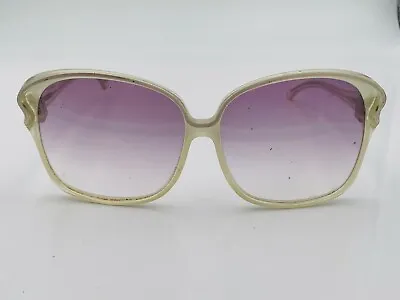 Vintage White Translucent Oversized Oval Sunglasses FRAMES ONLY • $17.40