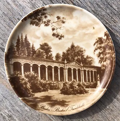 Vintage Kaiser West Germany Landmark Mini Souvenir Plate Baden Trinkhalle • $14.95