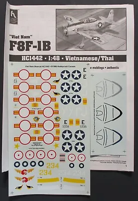 Hobby Craft 1/48th Scale F8F-1B - Decals From Kit No. HC1442 • $12.99