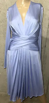 New NWT Issa London Silk Tie Waist Royal Engagement Orchid Blue Dress UK 10 US 6 • $389