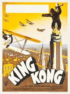 1933 KING KONG VINTAGE MONSTER MOVIE POSTER PRINT FRENCH B 24x18 9MIL PAPER • $26.95