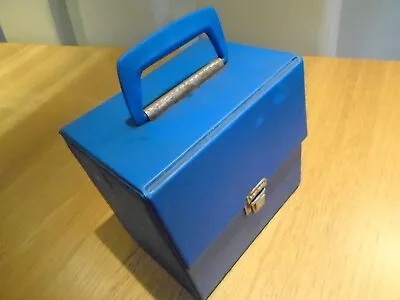 Vintage Record Case Holds 40 + 7  45`s  Superb Cond.blue Faux Leather • £9.99