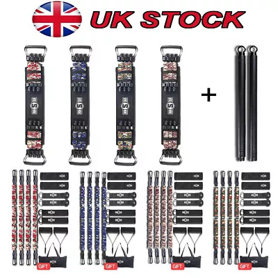 £98.99 • Buy Innstar Bench Press Resistance Bands Set W/Fitness Bar Pilates Home Exercise Gym