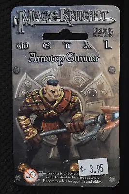 Mage Knight Limited Edition Metal Mini ~ Amotep Gunner 516~ Sealed! • $5.99