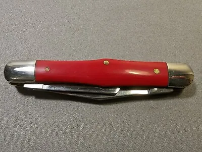 Vintage Knife Queen Steel Whittler Red Handled Great Condition • $125