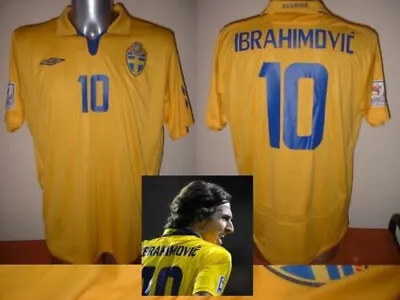 Sweden Umbro XL ZLATAN IBRAHIMOVIC Shirt Jersey Trikot Football Soccer PSG 2010 • $159.04