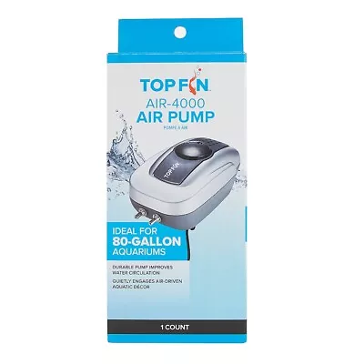 Top Fin Air-4000 Air Pump For 80 Gallon Aquariums • $20