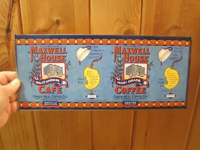 Vintage Maxwell House Coffee Tin Can Blank  B7228 • $17