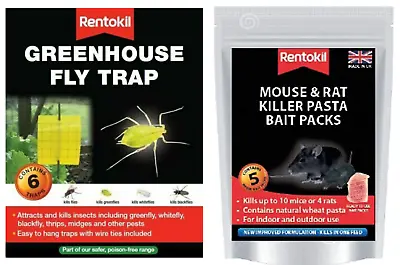 Rentokil Fly Killer Cassette Fly Papers Tube Kills Trap Flies Mosquitoes Midges • £5.99